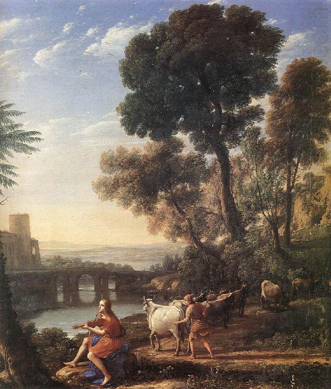 Claude Lorrain Landscape with Apollo Guarding the Herds of Admetus dsf china oil painting image